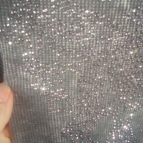 One World Acid Wash Bling Thermal Open Cardigan - Picture 12 of 16